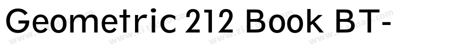Geometric 212 Book BT字体转换